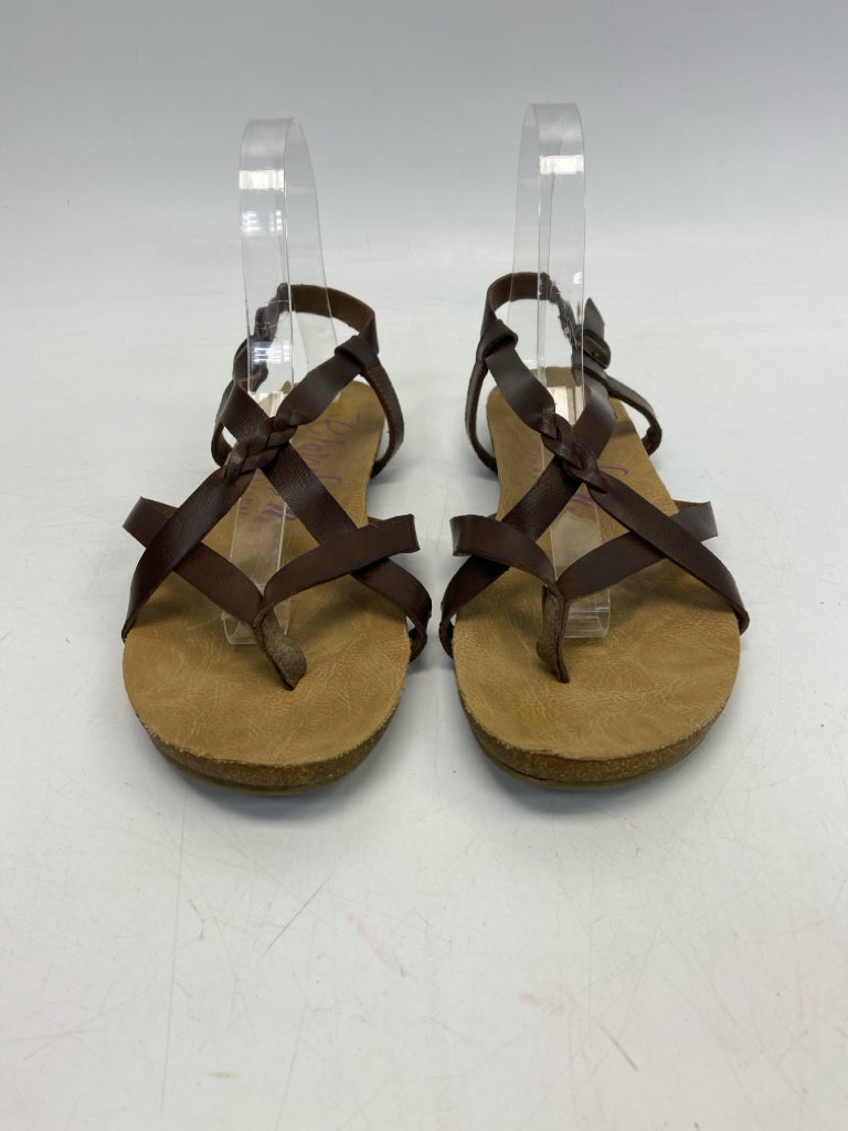 Blowfish  Size 8.5 Dark Brown Crisscross Sandals