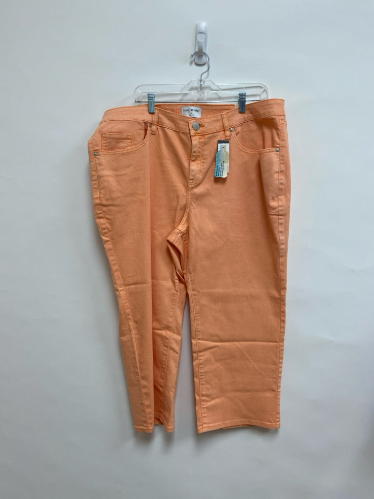 NWT Lane Bryant Orange Cropped Denim Plus Size Jeans
