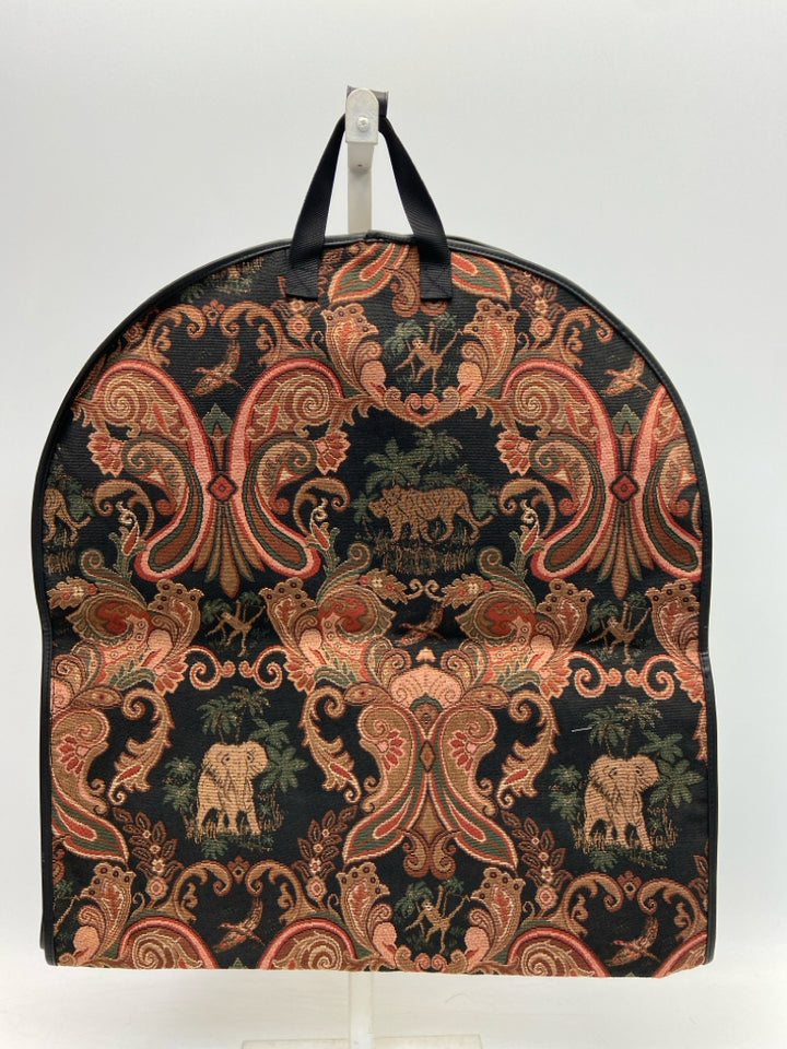 Black Multi Color Garment Bag