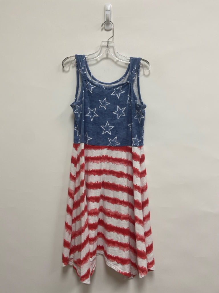 So SIZE 14/16 Blue White/Red Sleeveless Girl&