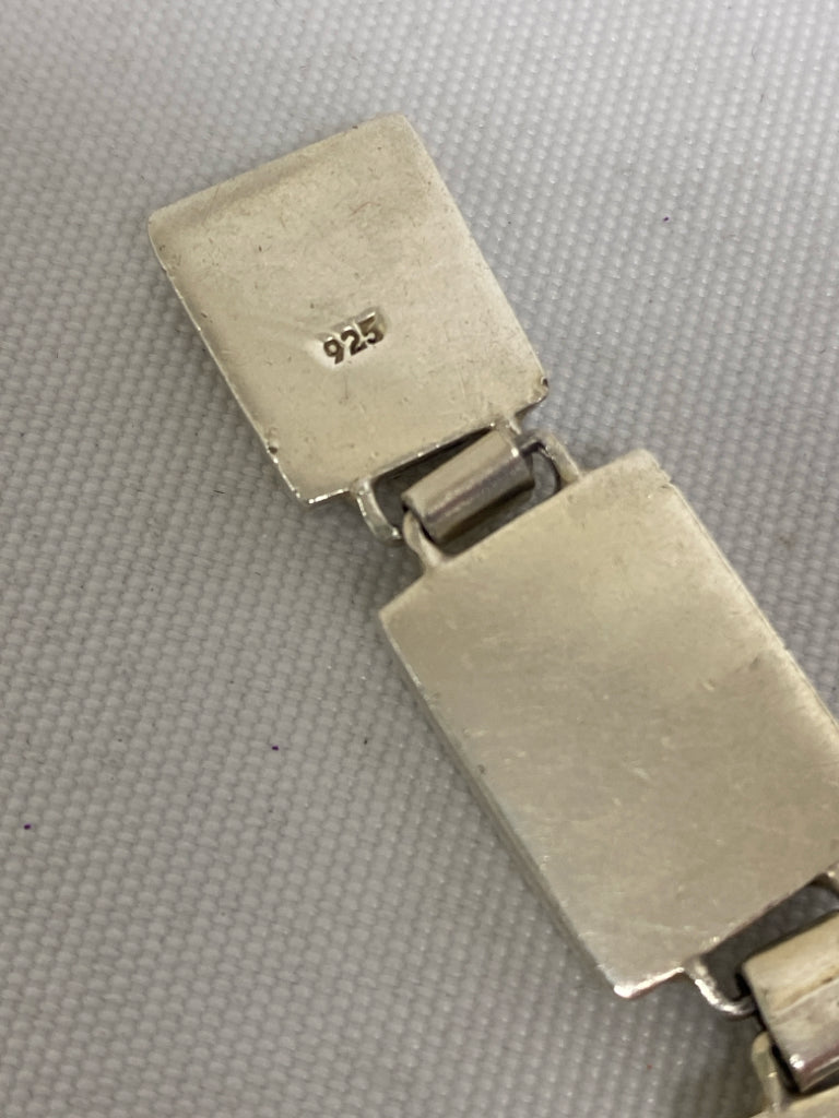 Multi Color Silver Square Bracelet
