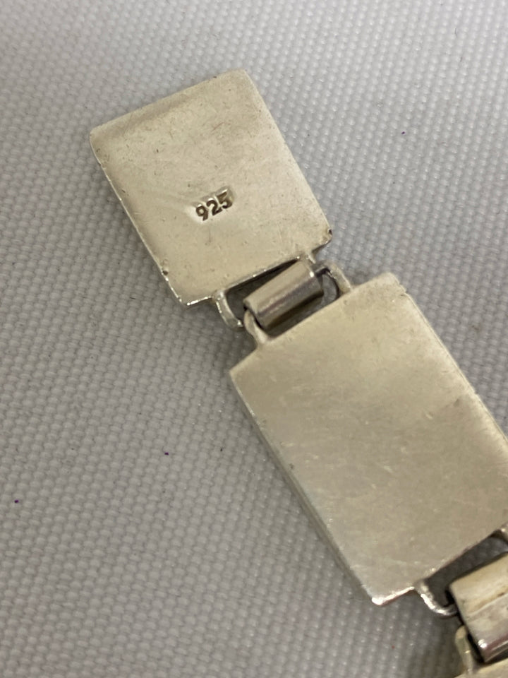 Multi Color Silver Square Bracelet