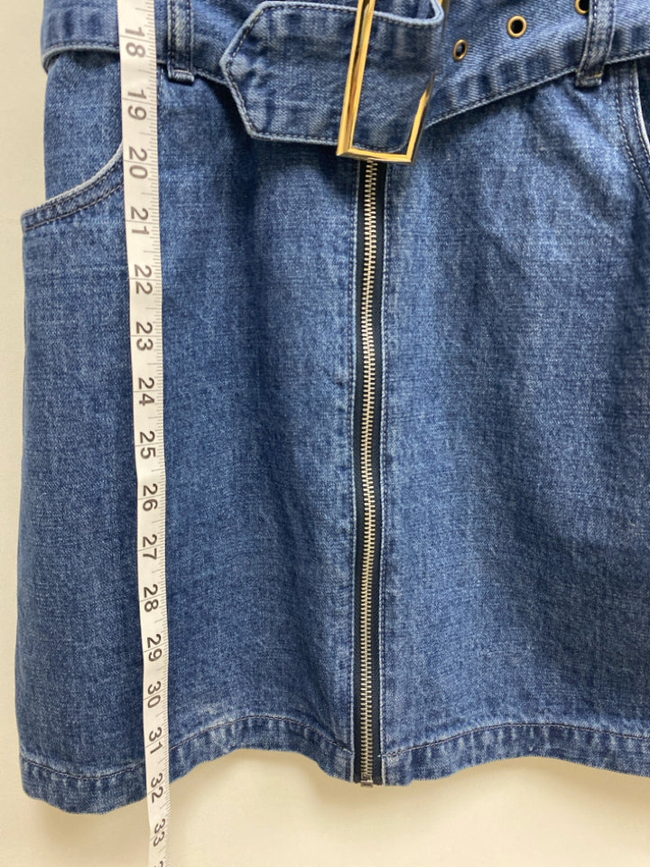 NWT Size M Blue Denim Zip Down Ladies Dress