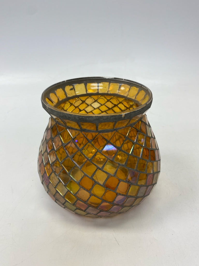 Amber Diamond Print Candleholder(s)