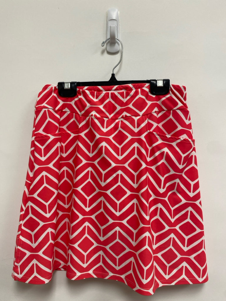 Jude Connally Size XS Red/White Geometric Ladies Skort
