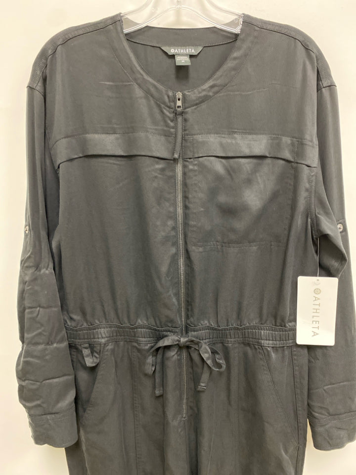 NWT Athleta Size M Black Long Sleeve Athletic Jumpsuit