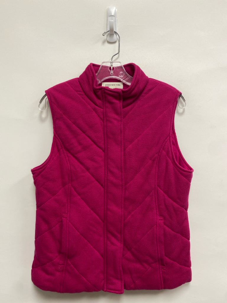 Jones New York Size M Hot Pink Zip Down Ladies Vest