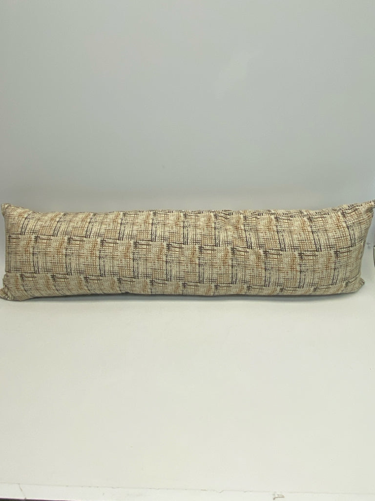 Cream Black/Brown Print Pillow