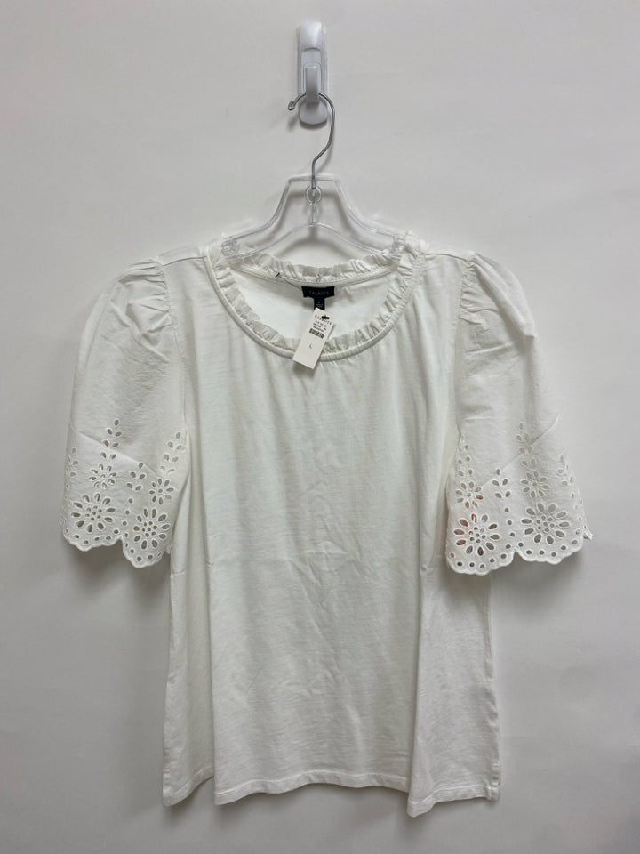 NWT Talbots Size L White Eyelet Ladies Top
