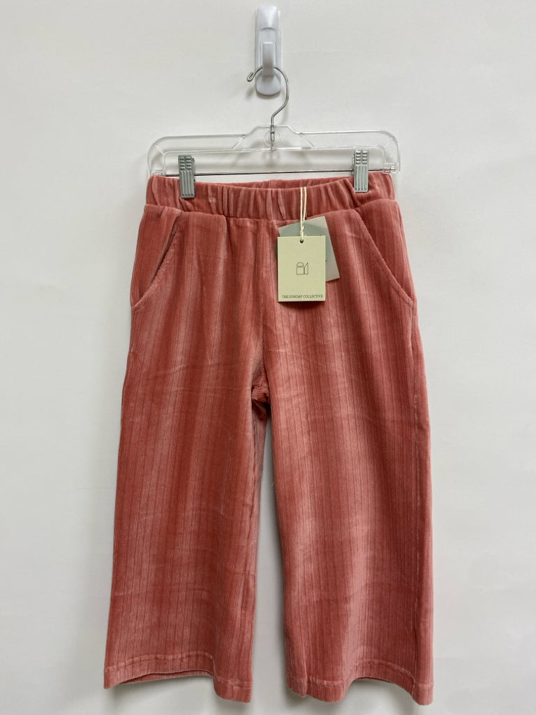NWT The Sunday Collective SIZE 6/7 Dusty Pink Ribbed Velour Girl&