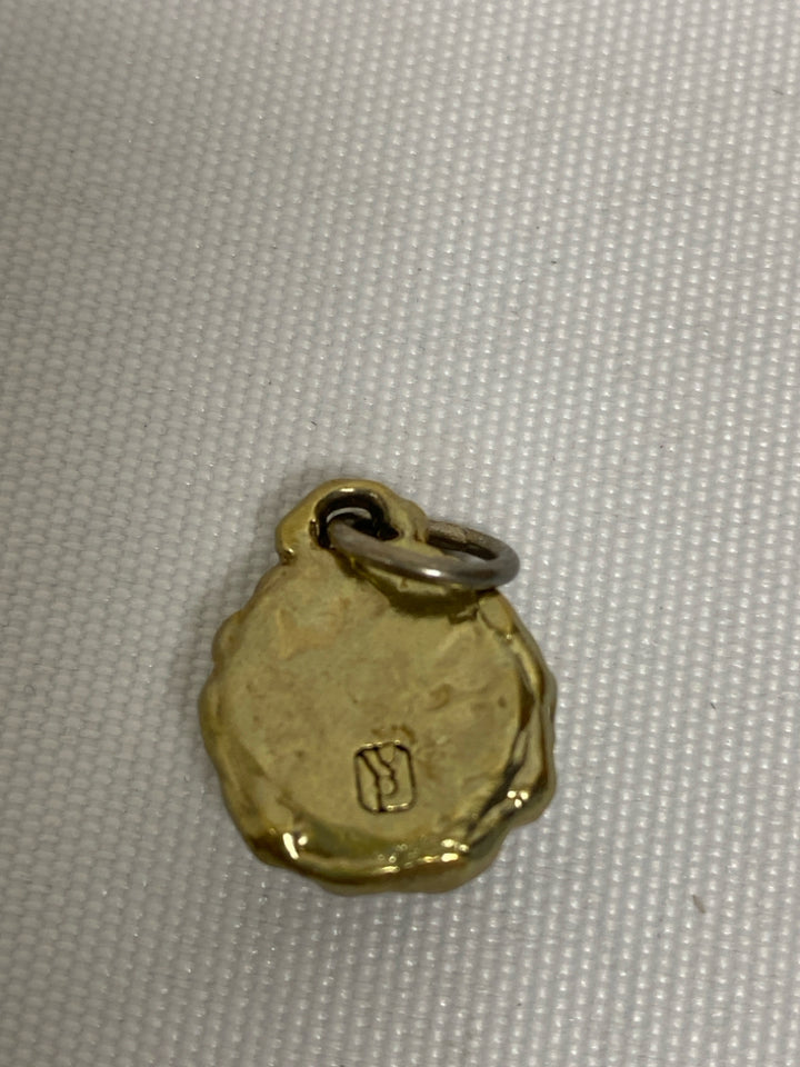 Gold Color Black Oval(s) Charm