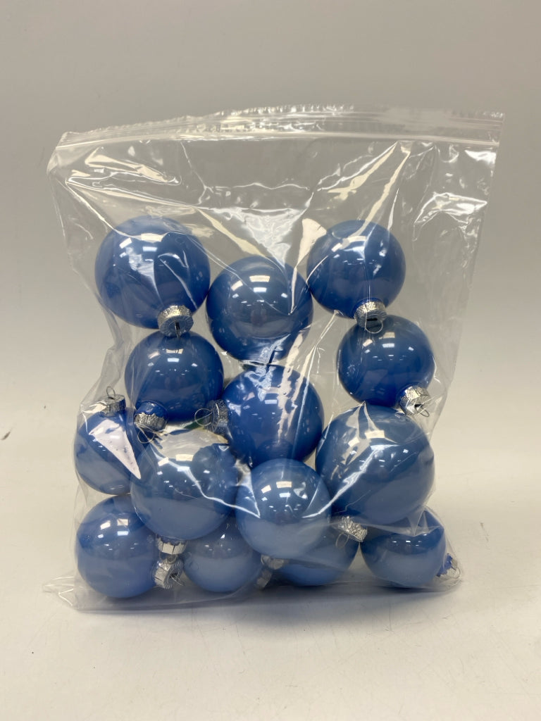 Pale Blue Shiny Ornaments