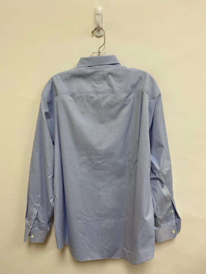 Nordstrom Size 15.5 Powder Blue Button Up Men&
