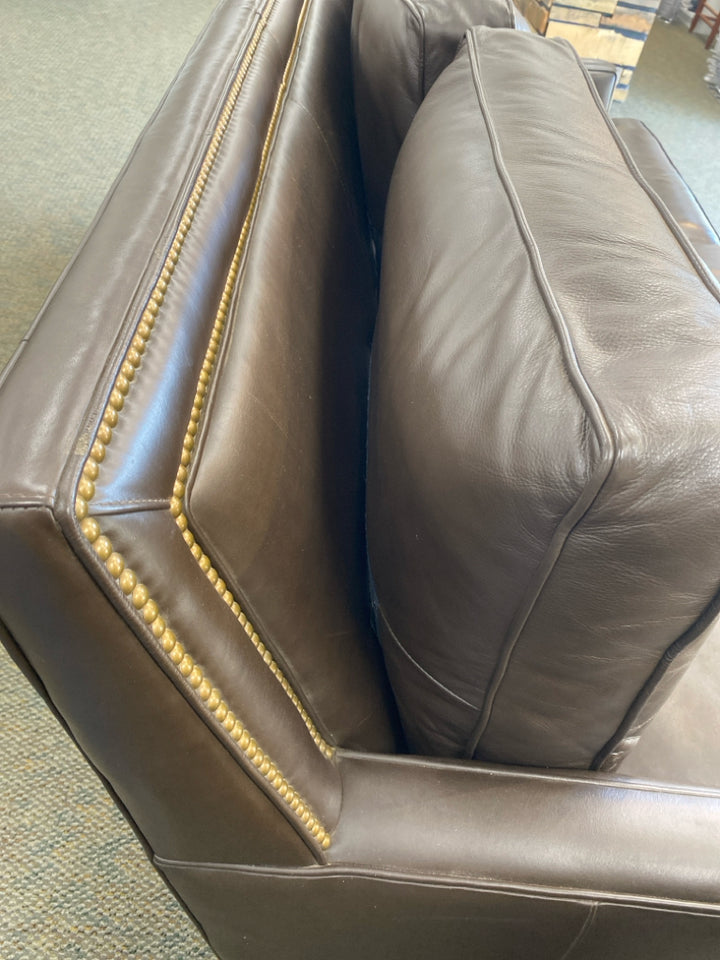 Hancock &amp; Moore Leather Sofa w/Ottoman