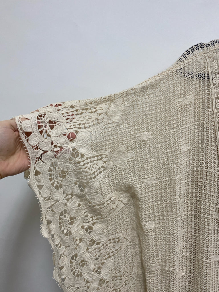 Soft Surroundings Size L Cream Crochet Ladies Dress
