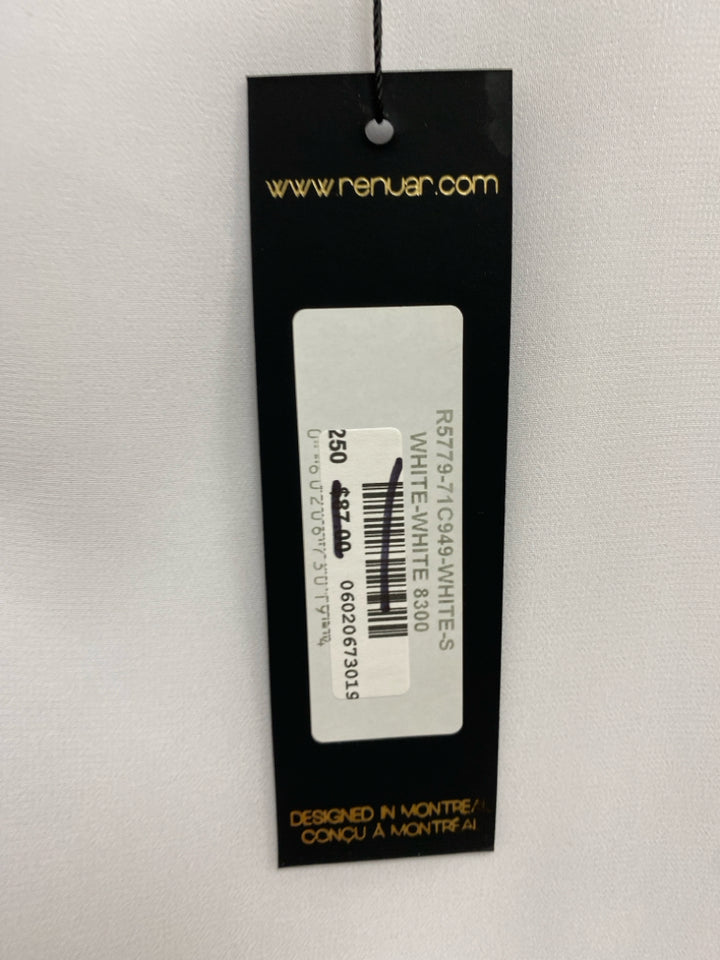 NWT RENUAR Size S White Batwing Ladies Top