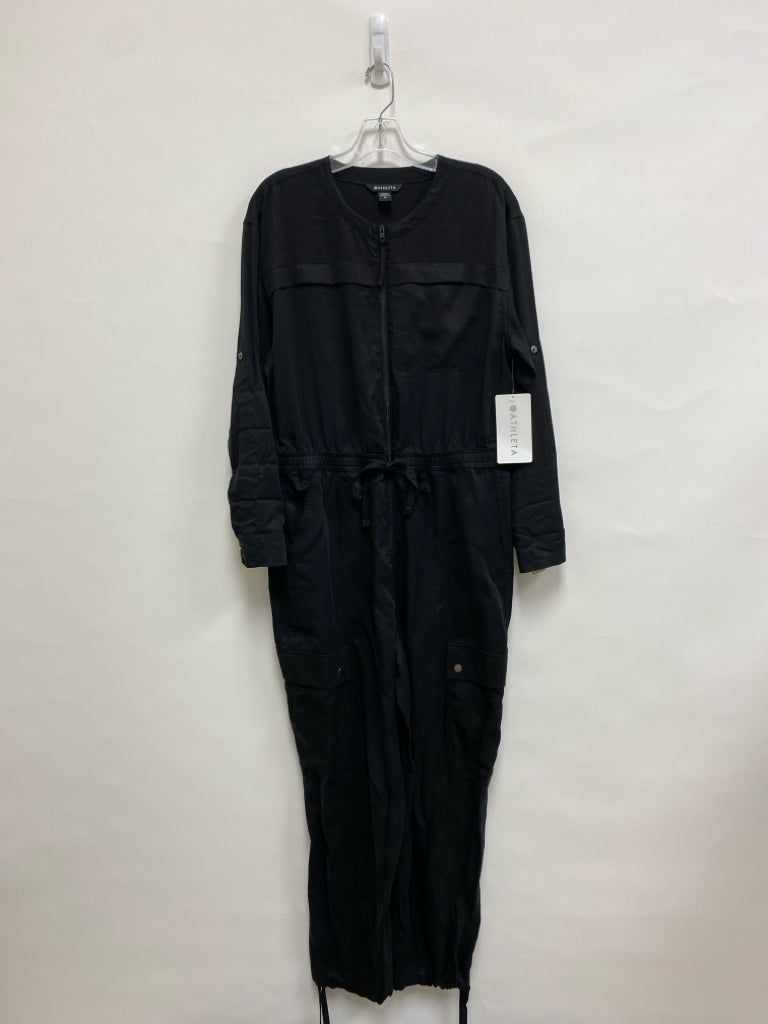 NWT Athleta Size M Black Long Sleeve Athletic Jumpsuit