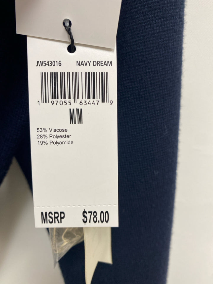 NWT JASON WU Size M Navy Silver Button Up Ladies Sweater