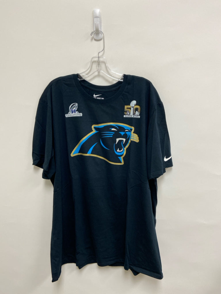 Nike Size 2X Black Brown/Blue Carolina Panthers Men&