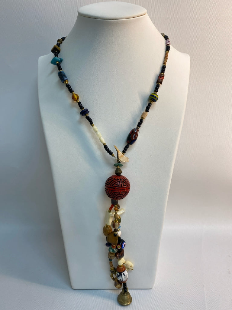 Multi Color Black Shapes Necklace