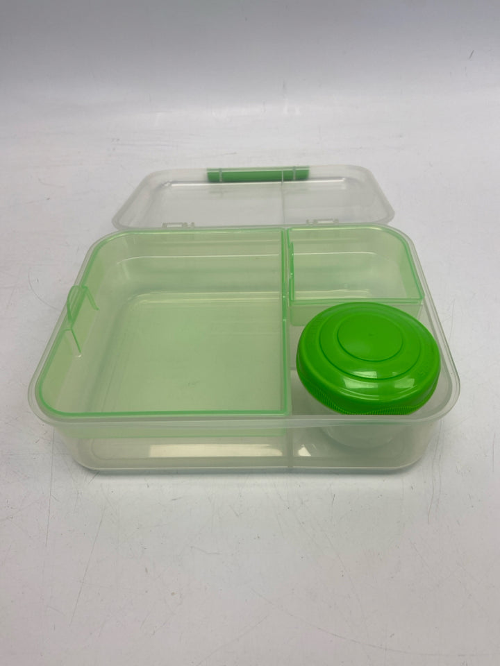 Frosted Green Plastic Storage Container