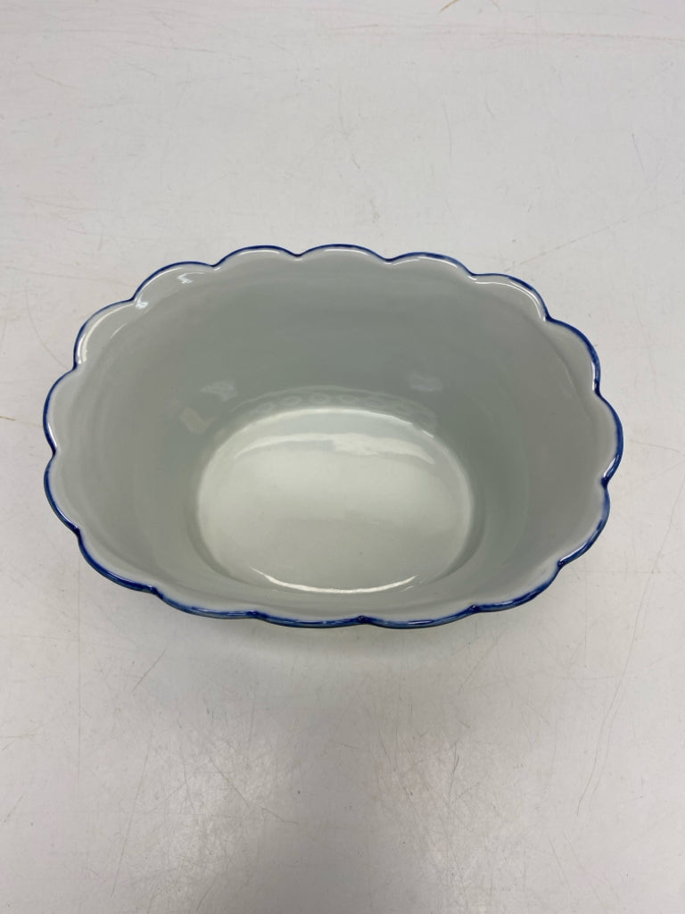 Andrea/Sadek Yellow/Blue White Floral Planter