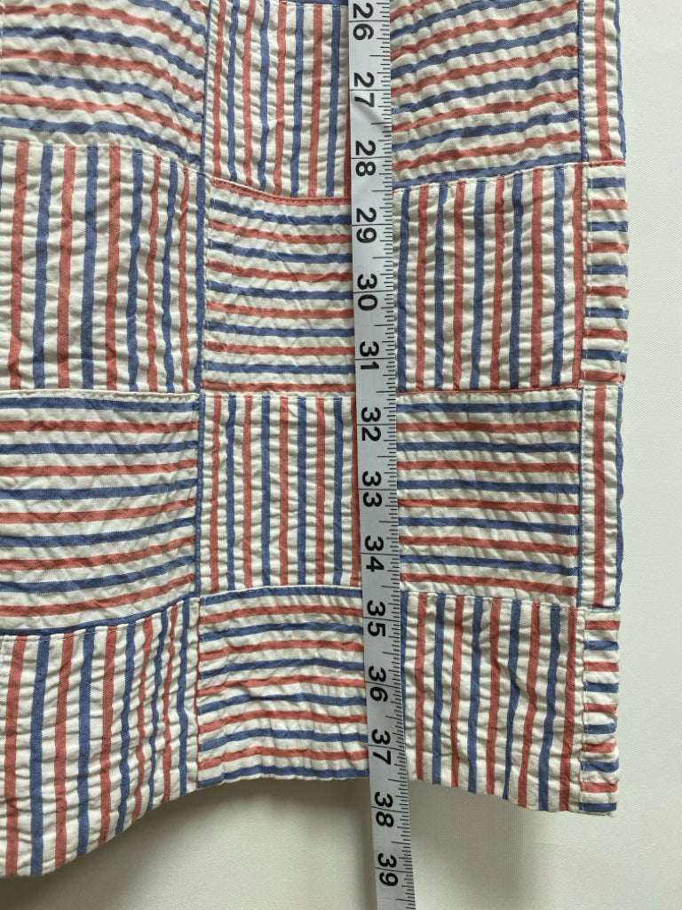 Talbots Size 10 White Blue/Red Striped Sleeveless Ladies Dress