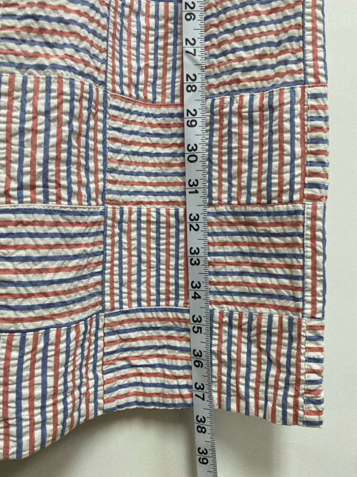Talbots Size 10 White Blue/Red Striped Sleeveless Ladies Dress
