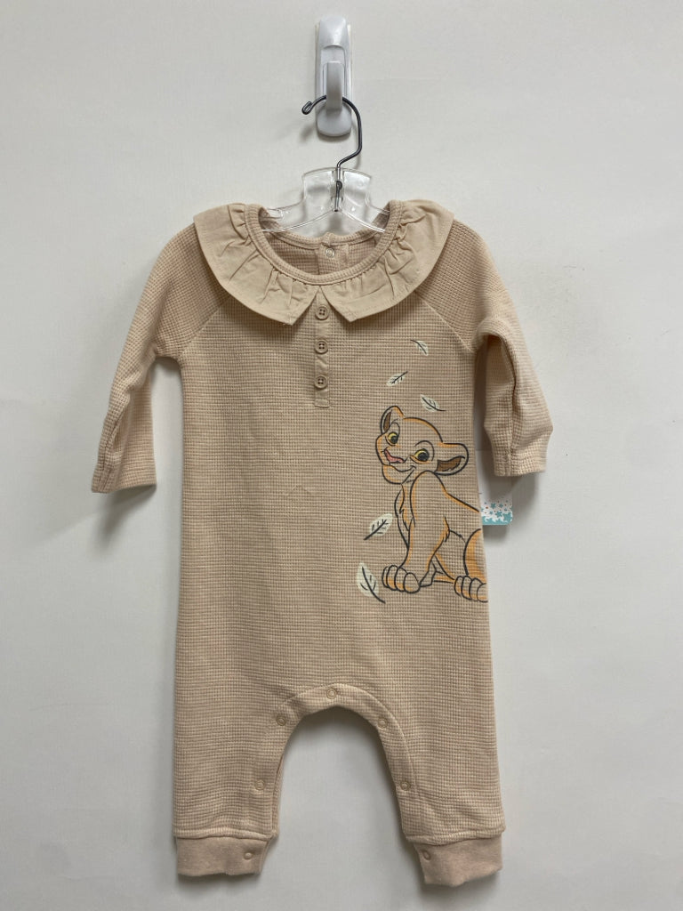 NWT Disney SIZE 6-9M Peach Waffle Girl&