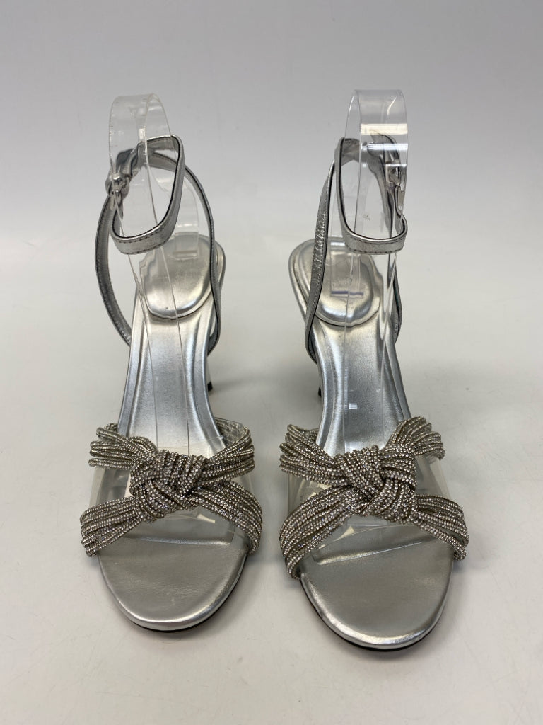 Marc Fisher ML Canellie Size 8 Silver Rhinestone(s) Sandals