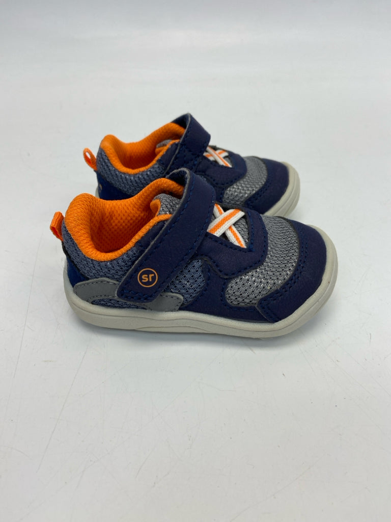 Stride Rite SIZE 3 Blue Gray/Orange Boy&