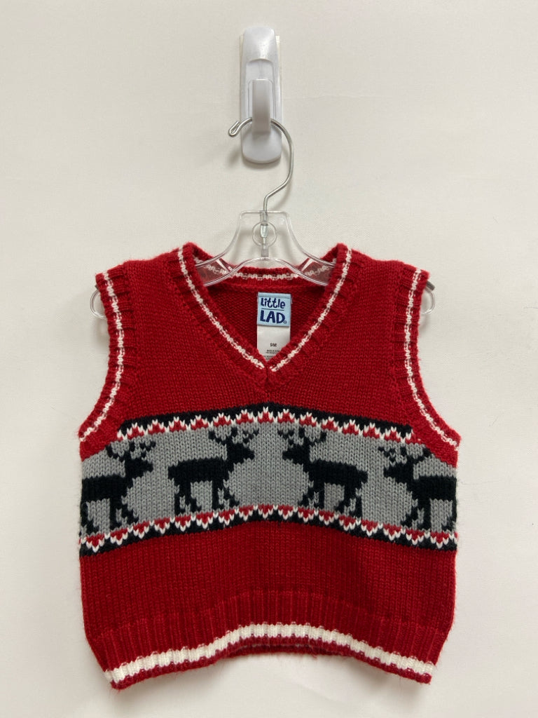 Little Lad SIZE 9M Red/White Gray Reindeer Boy&