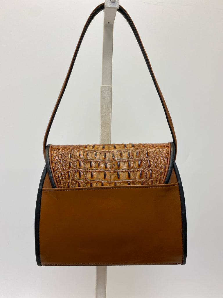Brown Embossed Handbag