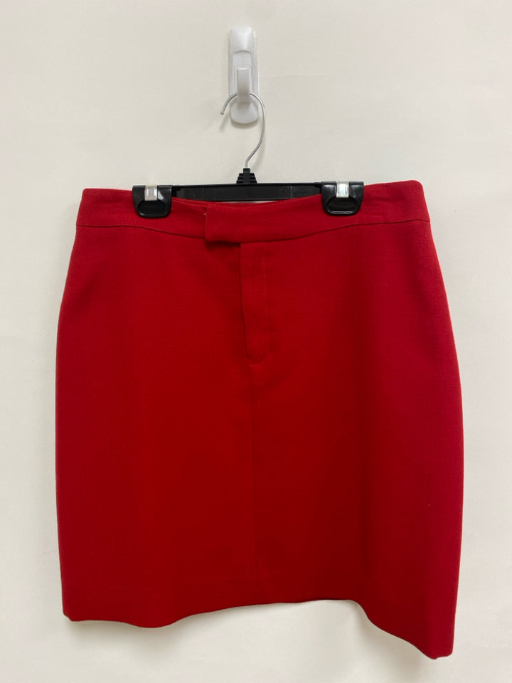 Ralph Lauren Size 10 Red Wool Ladies Skirt