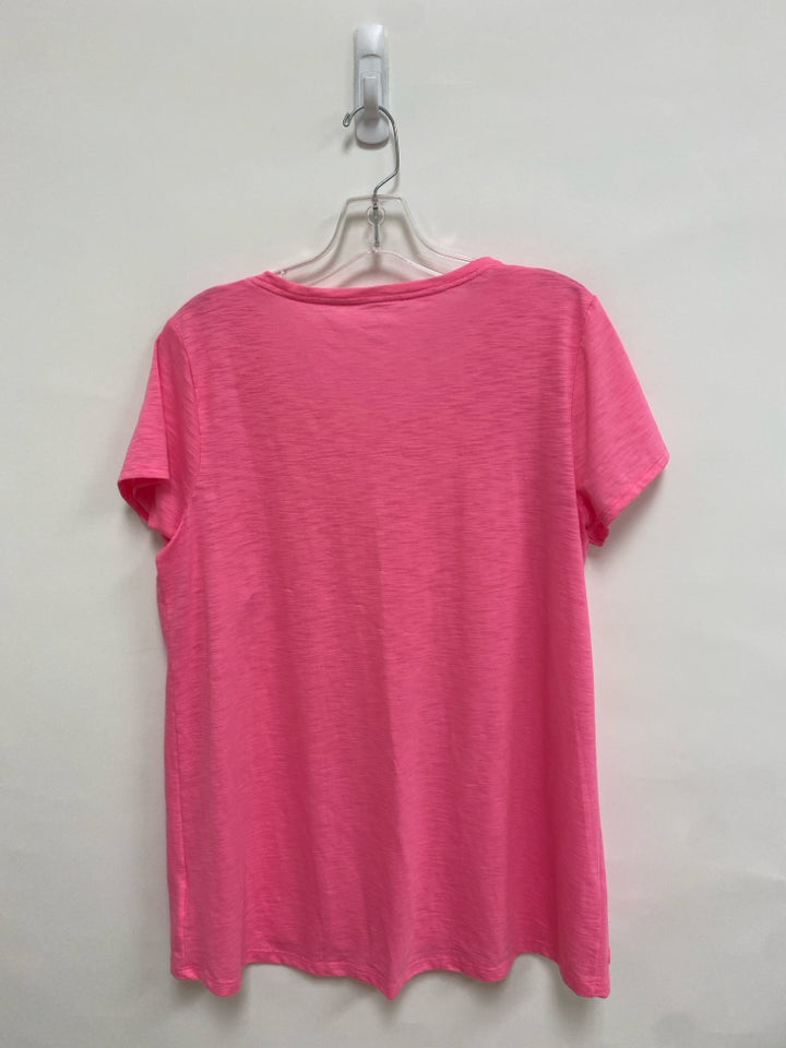 LILLY PULITZER Size L Neon Pink Ladies Top
