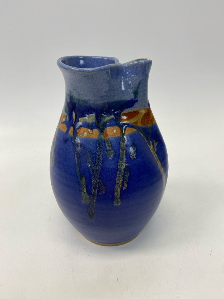 Blue Brown Drip glaze Pottery