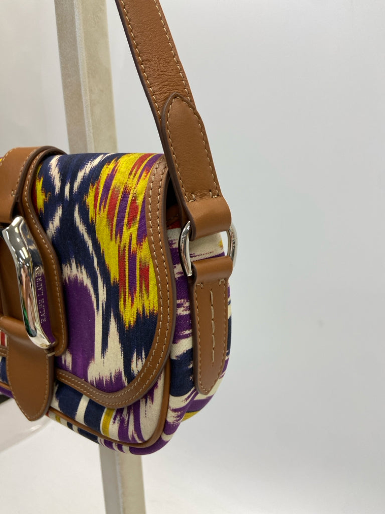 Ralph Lauren Silk Ikat Wellington Handbag