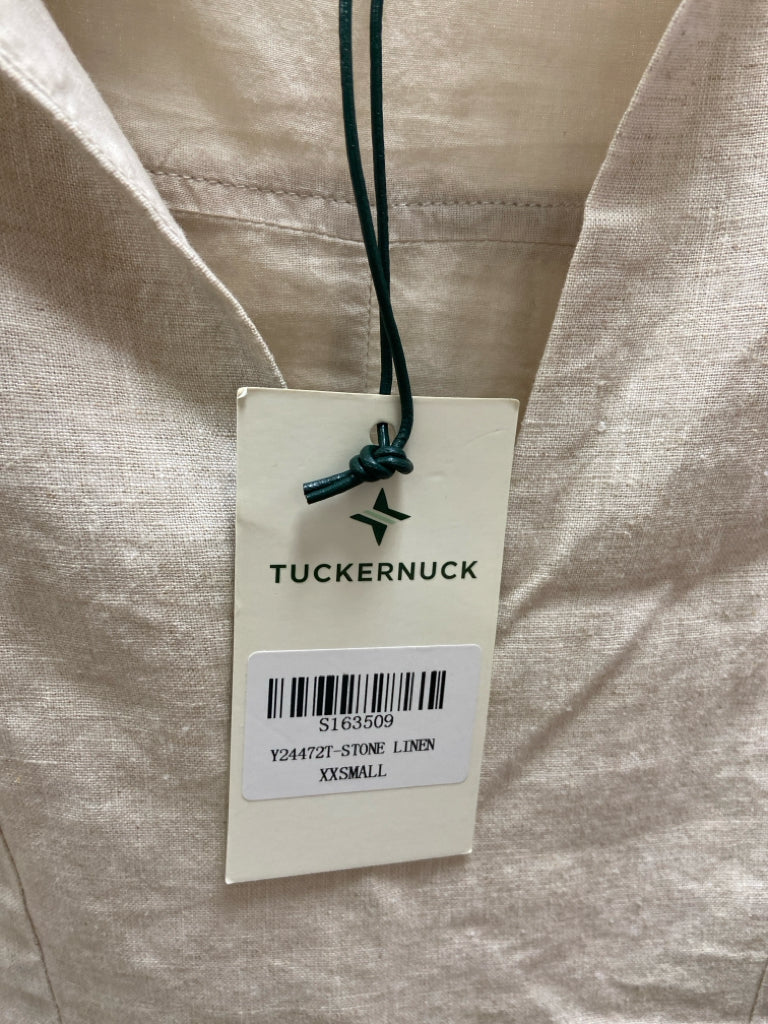 NWT TUCKERNUCK Size XXS Beige Linen Ladies Dress