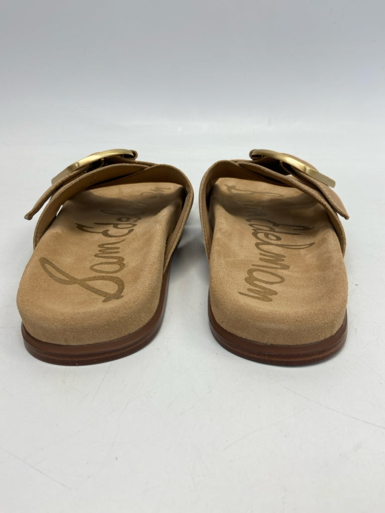 NWOT Sam Edelman  Size 8.5 Tan Gold Buckle(s) Sandals