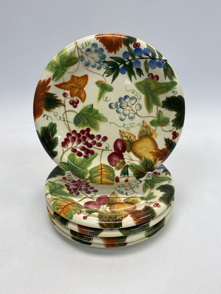 Cream Green/Multi Fruit Plate (s)