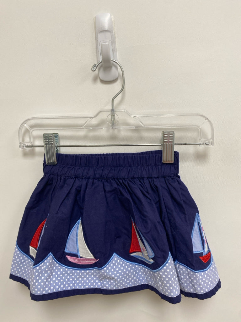 JoJo Maman SIZE 6-12M Navy Blue/Red Boats Girl&