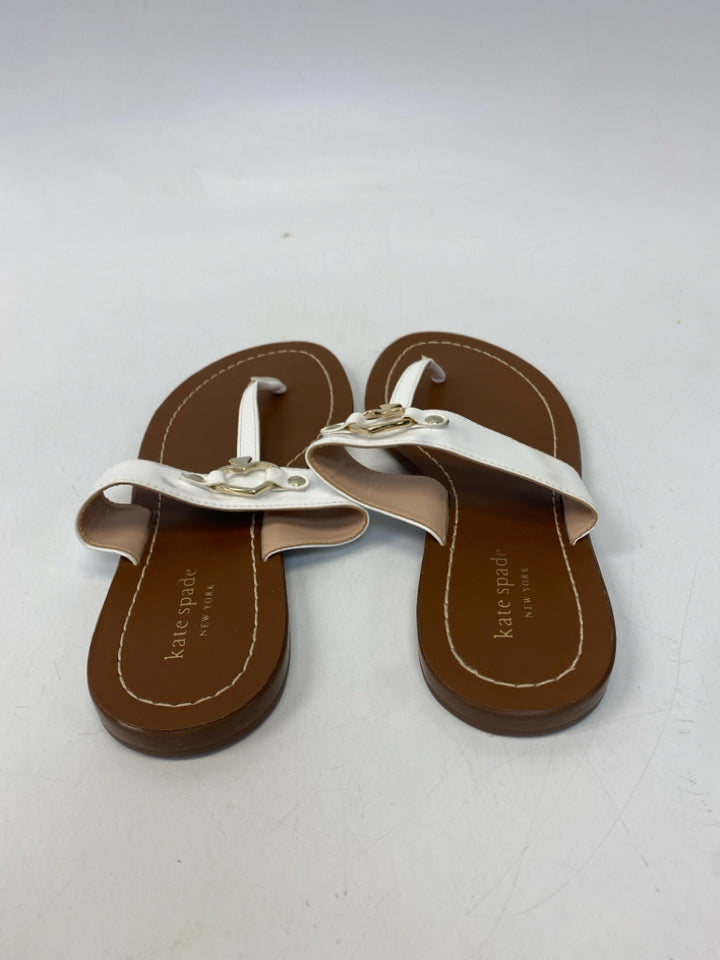 Kate Spade  Size 7 White Heart(s) Patent Sandals