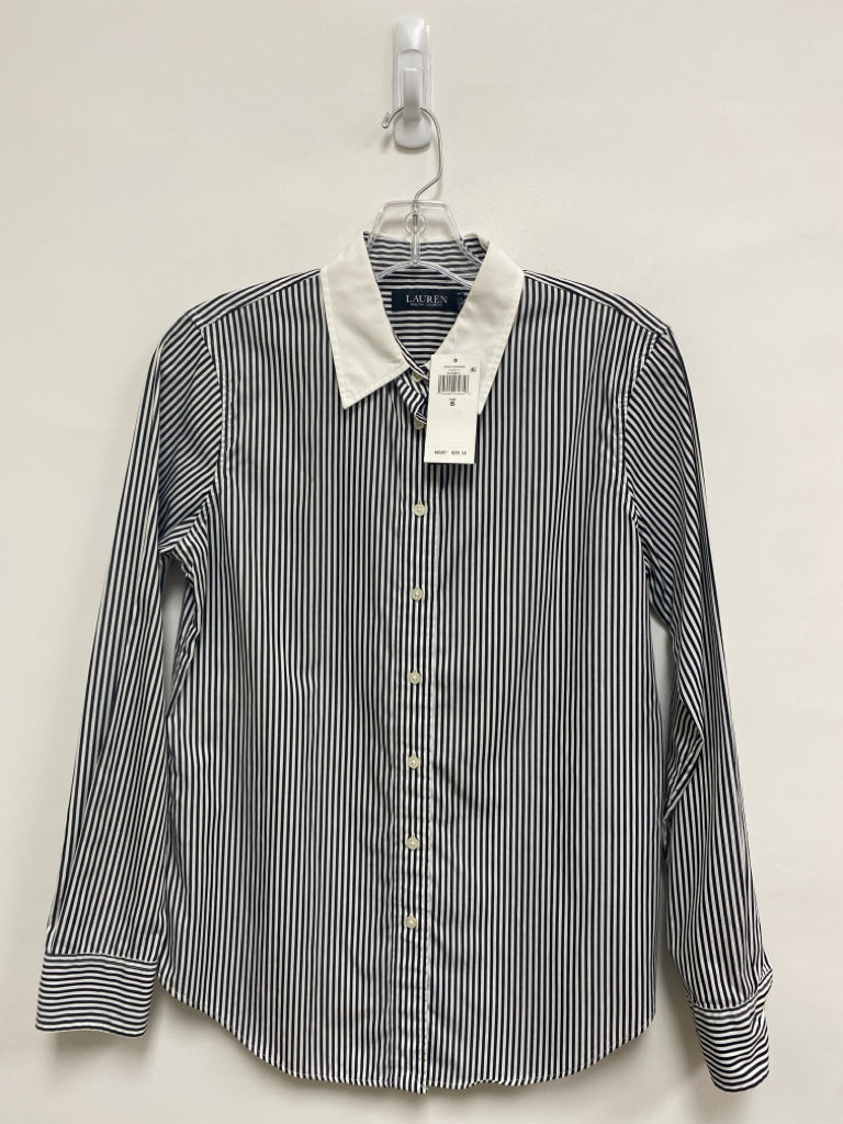 NWT Lauren Ralph Lauren Size S White Black Striped Ladies Top