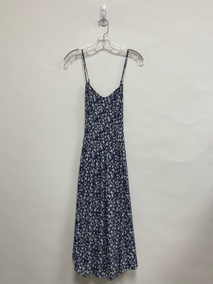 NWT Banana Republic Size 4 Black White/Pink Floral Sleeveless Ladies Dress