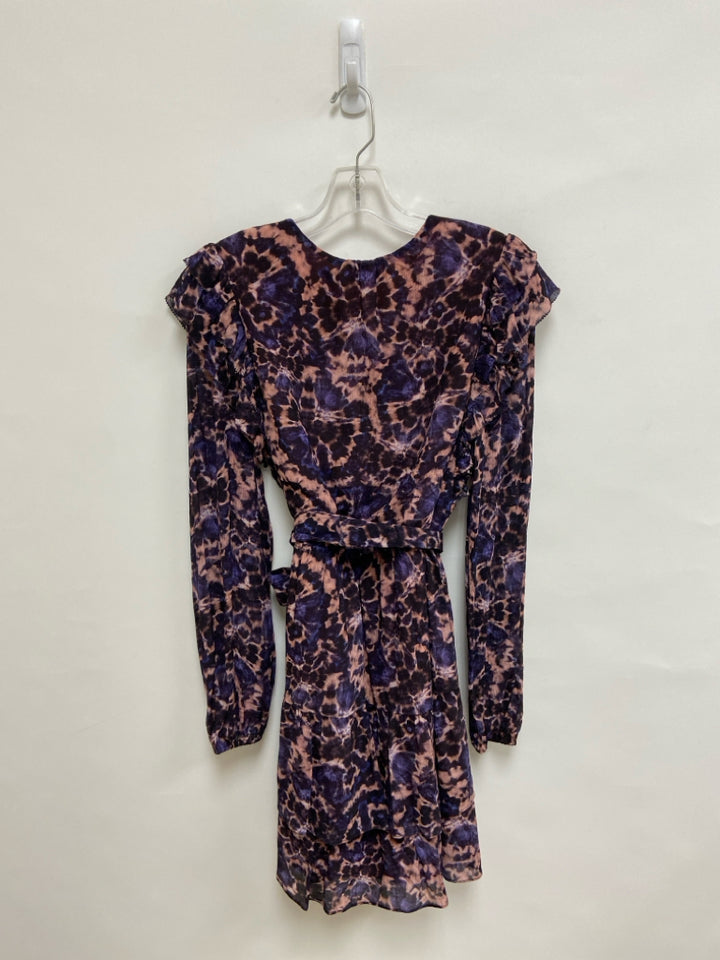 Marie Oliver Size S Purple Blush Abstract Silk Ladies Dress