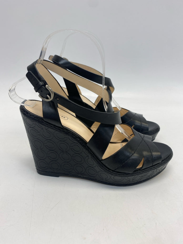 Coach  Size 8.5 Black Sandals