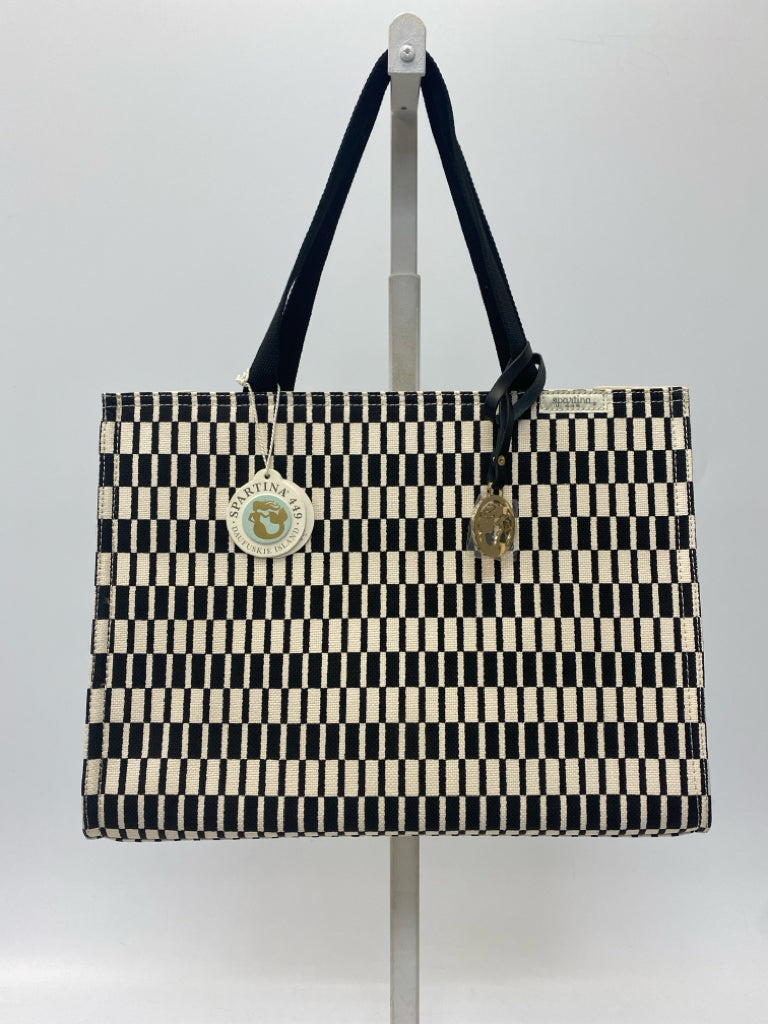 NWT Spartina Cream Black Stripe(s) Tote Bag