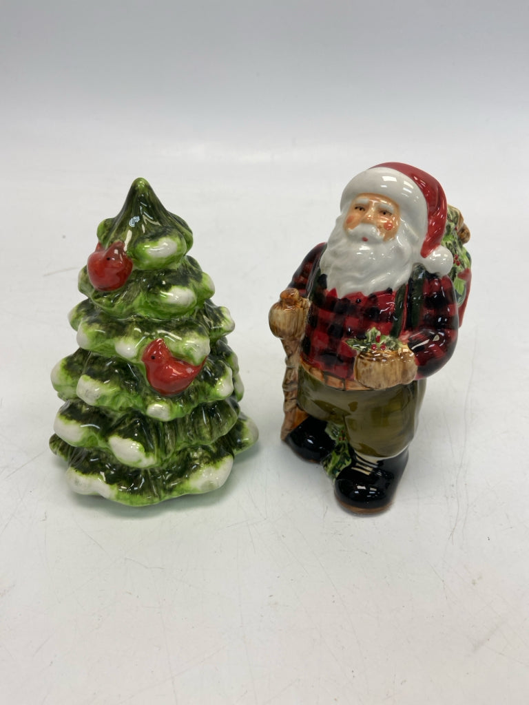 jcp Green Red/White Santa Christmas