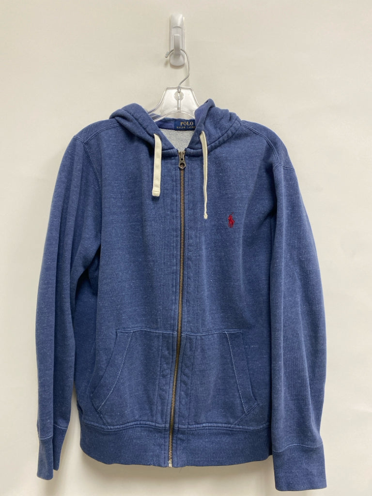 Polo Size L Blue Hooded Men&