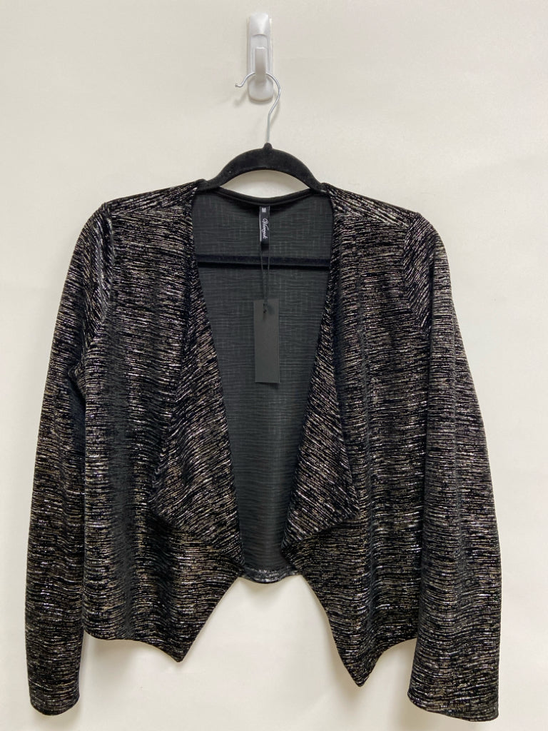 NWT Viereck Size M Black Silver/Gold Drape Velour Ladies Jacket